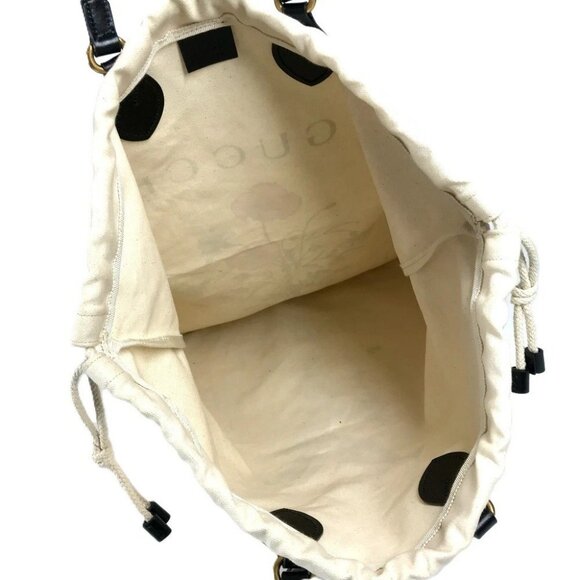 GUCCI 552403 Flower Flora Chateau Marmont Drawstring Tote Bag Shoulder Bag - Picture 2 of 12